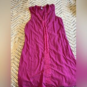 Tommy Bahama Pink Ruffled Sleeveless Tank Dress